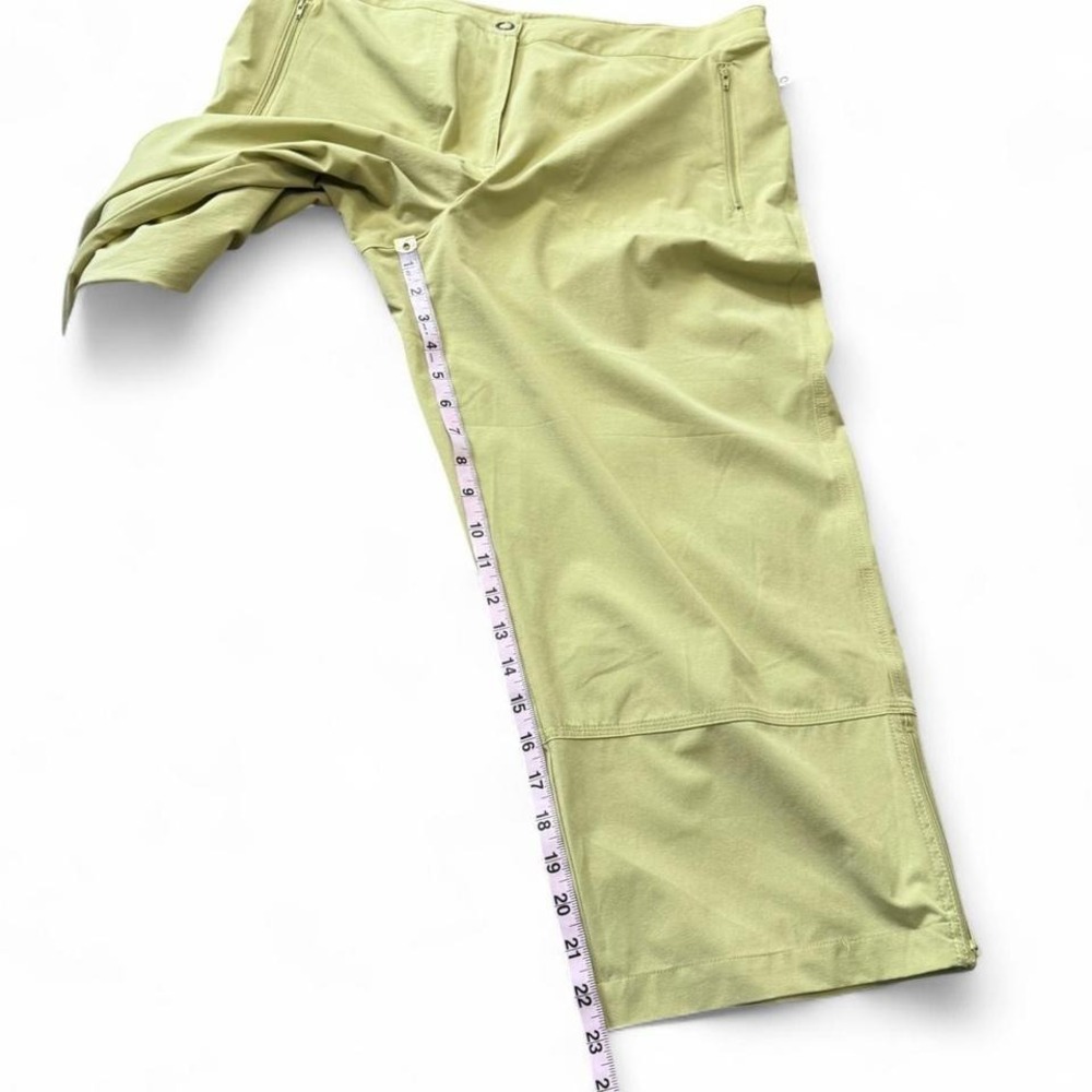 Vintage Zenergy by Chico's Lime Green Wide Leg Cropped Pants,‎ Chico's Size 3 - Picture 10 of 11